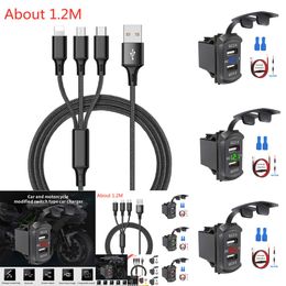 New 2024 2024 Other Auto Electronics Universal Car Charger 12V 24V 4.2A Display Voltage Dual USB Ports Waterproof Auto Adapter Qc3.0 Charger For Iphone Huawei Xiaomi