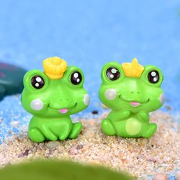 6 PCS/Set Miniature Fairy Garden Micro Landscape Mini Dollhouse Bonsai Decor Frog Resin Ornament Crafts Mini Statue