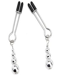 Metal Nipple Clamps clips ring bell torture slave BDSM breast Bondage restraint sexy Toy For Women Couple play Game4954695