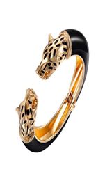 Bangle Leopard Panther Women Animal Bracelets Jaguar Cuff Jewelry Femme Multicolor Crystal Resin Gold Party Gift Pulseras5342603