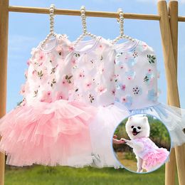 Spring And Summer Dog Tutu Dress Pet Clothes Wedding Skirt Puppy Clothing Accessories Chihuahua Yorkie 240411