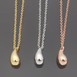 Silver post,14k gold filled tear drop pendant charms necklace 925s Jewellery for women birthday gift