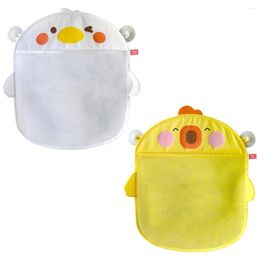 Storage Boxes Bathtub Toy Mesh Duck Bag Organiser Holder Bathroom Folding With Suction Cup For Children Baby Gift