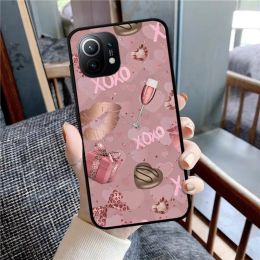 Sexy Girl red Lips Kiss Phone Case For Xiaomi Mi 5X 8 9 10 11 12 lite pro 10T PocoX3pro PocoM3 Note 10 pro lite