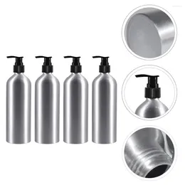 Liquid Soap Dispenser 4 Pcs Travel Container Dispensing Aluminium Bottles Shower Press Sub Shampoo Spiral Man