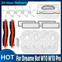 Shavers Disc Washable Mop Pads Cloth Main Side Brush Hepa Philtre Dust Box Replacemen Vacuum Parts for Dreame Bot W10 Pro Accessories