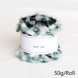 50g/Roll Mink Wool Yarn Plush Fluffy Colourful Faux Fur Yarn Knitting Crocheted Weaved Sweater Scarf Crafts DIY Sewing Supplies