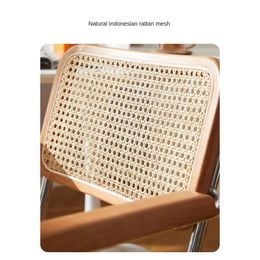 Log Ancient Rattan Woven Computer Chair Home Office Nordic Retro Lifting Rotating Universal Wheel Study Room Casual Game Chair