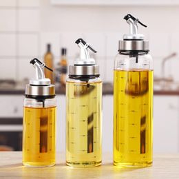 200/300/500ml Oil Bottle High Borosilicate Glass Oil Dispenser With Scale Quantitative Sauce Vinegar Cooking Kitchen Supplies