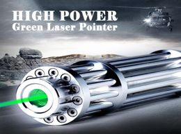 Cheap High Quality 532nm Green Laser Pointers torch adjustable focus match lazer pointer pen 5 star caps 1331712