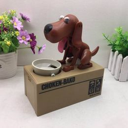 Cute Puppy Coin Bank Choken Robotic Dog Bank Doggy Coin Bank Canine Plastic Saving Money Box