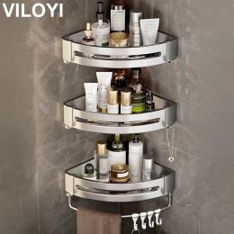 Shavers Viloyi Bathroom Shees Wall Mounted No Drill Space Aluminium Shower Corner Caddy Storage Shelf Multilayer Kitchen Organiser Rack