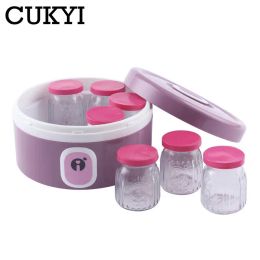 Makers CUKYI automatic Yoghourt maker seven cups one time large capacity yourt DIY cup Not easy to leak portable Fast constant