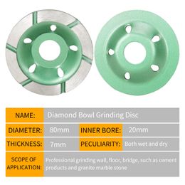 80mm Diamond Grinding Disc Mini Grinding Wheel Angle Grinder Grinding Cup for Metal Wood Ceramic Stone Polishing Cutting Saw