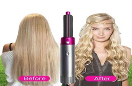 Hair Dryer 5 In 1 Electric Comb Negative Ion Straightener Brush Blow Air Wrap Curling Wand Detachable Kit Home 2112303919801