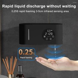 Liquid Soap Dispenser Large Capacity Automatic Sensor Touchless Bathroom Accessories With LCD Display Adjustable Volume