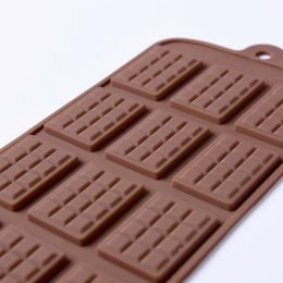 Silicone Chocolate Mould Waffle Shape Classic Block Chocolate Baking Tools Silicone Cake Candy Mould 3D DIY Biscuit Fudge Maker