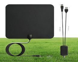 HDTV Antenna TV Digital HD 80 Mile Range Skywire TV Indoor 1080P 4K 16ft Coax Cable Easy Installation High Reception Amplified7449748