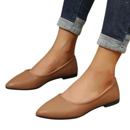 Casual Shoes J11 Women's Non Slip Solid Color On Artificial Leather Breathable Work Single