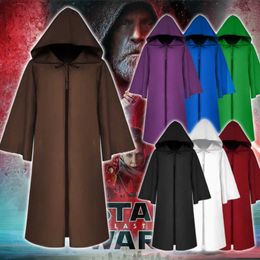 Death Cos Cloak European Medieval Cloak Adult Child Jedi Knight Cloak Gravekeeper Solid Cap Monk Acolyte Robe Y0903227f