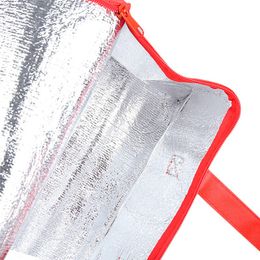 Reusable Eco-Friendly Grocery Bag Durable Bento Insulated Bag Takeaway Handbag Foldable Non-Woven Bag Travel Lunch Box