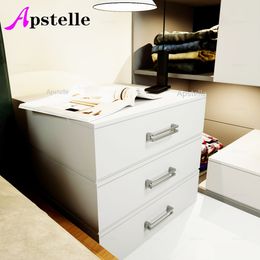 APSTELLE Modern Simple Black Grey Cabinet Handle Cupboard Wardrobe Drawer Pulls Square Furniture Zinc Alloy Kitchen Door Handles