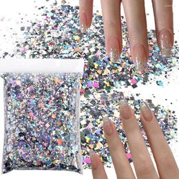 Nail Glitter 50G Laser Square Sequins Bulk Mix Rectangle Shape Flakes Design Holo 12Colors Iridescent Pigment For DIY Manicure&