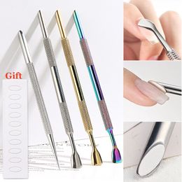 Dual Ended Nail Cuticle Pusher Dead Skin Remover Manicure Tools Nail Cleaner Trimmer Non-Slip