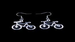 New Fashion Handmade 3123mm Bike Bicycle Earrings Stainless Steel Ear Hook Retro Small Object Jewellery Simple Design For Women Gir9086598