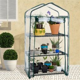 Greenhouse Cover Transparent Easy Assembly PVC Roller Zipper Design Greenhouse Plant Cover for Garden