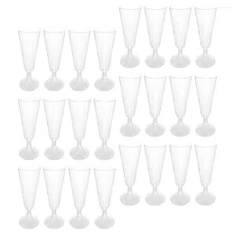 Disposable Cups Straws 40 Pcs Plastic Goblet Cocktail Party Drinks Goblets Glasses