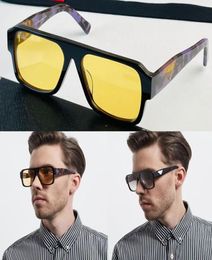 Classic Retro Aviation Sunglasses Symbole spr22y Luxury yellow purple temples Women Men flying shape Oversized Frame Designer tria2511070