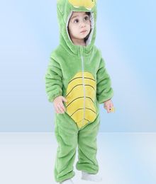 Baby girls boys clothes Dinosaur baby romper Pyjamas Lion Hooded mameluco bebe winter animal costumes roupa de bebe drop 29138373