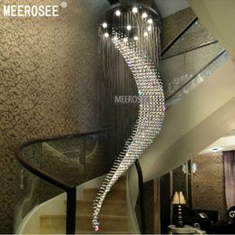 Spiral K9 Crystal Ceiling Light fixture Large Chandelier Modern Luxury New Design Home Lighting for Hallway Proch Hotel Staircase Foyer