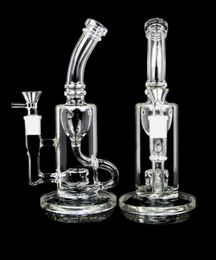 2024 Tiktok hot Hookahs klein bongs Torus smoking glass bong Dab Rig Recycler Bong with Matrix Perc sturdy smoking water pipe oil rigs glass joint 14.4mm femail joint