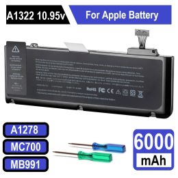 Batteries A1322 A1278 Battery For APPLE MacBook Pro 13 Inch A1278 (20092012) A1322 Battery 6000mAh APPLE Laptop Battery