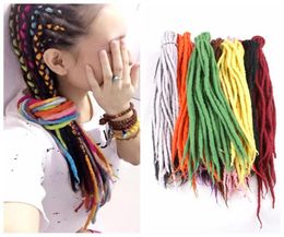 Synthetic Crochet Braids Hair Nepal Felted Wool Dreadlocks Synthetic Braiding Hair Extensions 90cm120cm 24colors Popular3262150