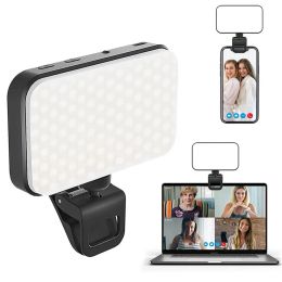 F6 Selfie Light Clip On Phone Light Adjusted 3 Light Modes Portable LED Fill Light For Mobile Phone Tablet Laptop Camera