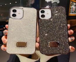 Luxury Bling Glitter Phone Cases For Iphone 13 Pro Max i 14 11 XS XSmax XR 14pro Fashion Designer Plating Rhinestone Diamond Women1592126