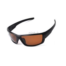 Sunglasses TAGION Sport Glasses Mens Polarized Sunglasses Night Vision Driving Goggles Yellow Lenses Brown Eyewear For Male 240412