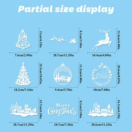 Merry Christmas White Bell Christmas Tree Hanging Bell Mall Window Stickers Glass Static Sticker Happy New Year Free Shipping