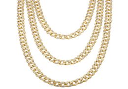 Hip Hop Iced Out chains For Men s Miami Long Heavy Gold Plated Cuban Link Necklace Mens Fashion rapper Jewellery Party Gift3052857