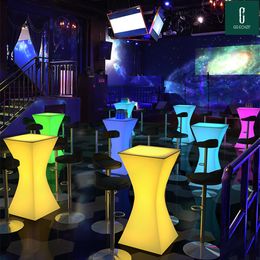 Rechargeable Luminous Coffee Table Remote Control Lighting Cocktail Table/chair For Home Bar Garden Decoration