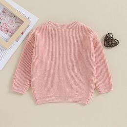 Newborn Baby Girl Sweaters Autumn Winter Toddler Cute Long Sleeve Heart Embroidery Knitted Pullovers Infant Sweaters Jumper Tops