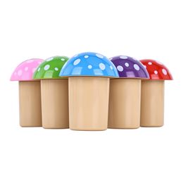 New Design Plastic Smoking grinder Mill Creative Mushroom Shape Multi-Functional Storage Three-Layer Plastic Herb