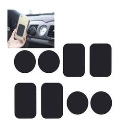 100pcs Black Metal Plate Universal Car Phone Holder for Magnetic Adsorption Desk Wall PhoneHolder Iron Sheets fit Air Vent CarHo4499071