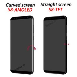TFT LCD For Samsung Galaxy s8 G950 G950F SM-950FD Lcd Display Touch Screen Digitise Replacement with Frame and Cover