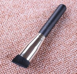 New makeup M Brand Makeup brush 196 Slanted Flat Top Foundation Brush Black Handle Top Qualiry DHL 9883000