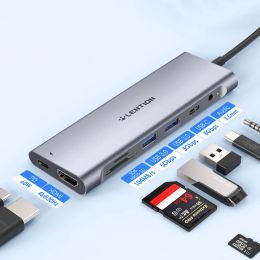 Hubs 4K HDMI Long Cable Docking Station USB C Hub TypeC USB 3.0Card Reader Charging Adapter MacBook Pro Air Laptop Splitter