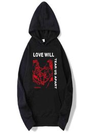 Rapper Lil Peep Love Will Tear Us Apart Hoodie Hip Hop Streetswear Hoodies Men Autumn Winter Fleece Graphic Sweatshirts G12291329138